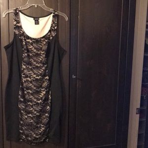 Torrid sexy black and lace sleeveless dress, sz 1